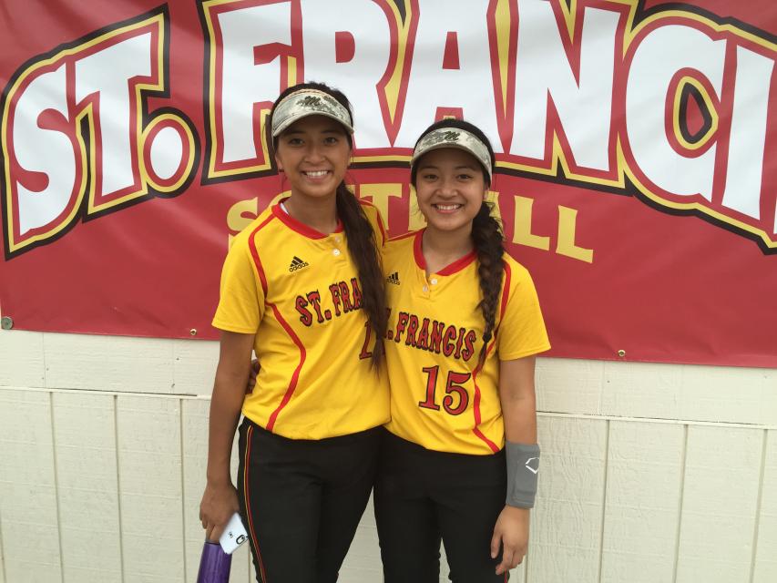 Mel (’16) and Mary (’18) play on the varsity softball team. #NationalSiblingDay #TroubieTakeover