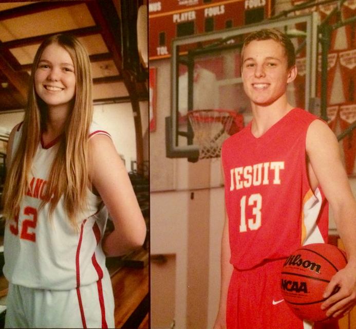 Logan and Cole Kelly both play basketball. Logan was a standout for the JV this year as a freshman #NationalSiblingDay
