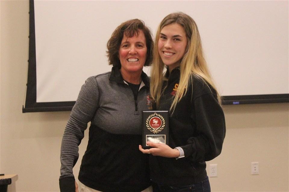 Senior Allie Cloninger was the recipient of the Cornerstone Award. She tallied five goals and two assists on the season.
