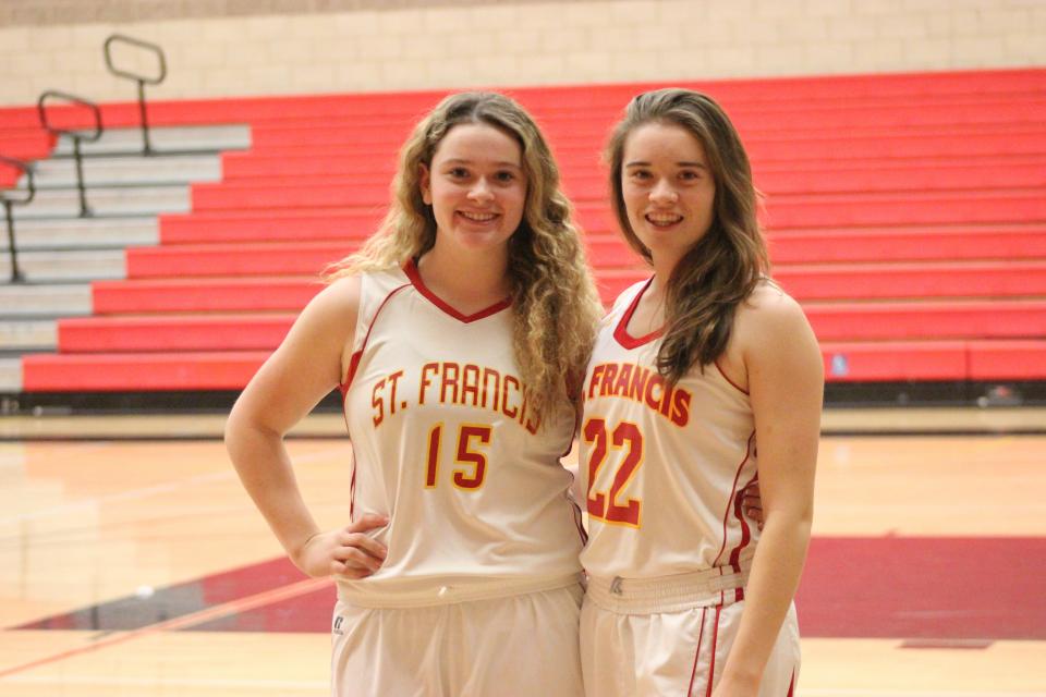 The Soloaga sisters were standouts on the basketball court this season – Isabel for the varsity and Camille for the freshman team.