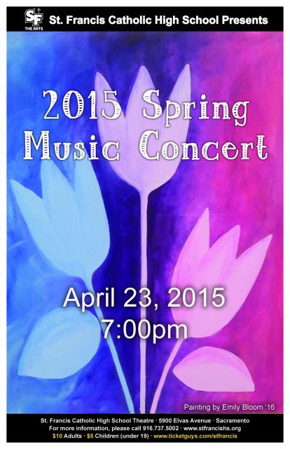 Spring Music Concert Poster 2015- artwork by Emily Bloom '16