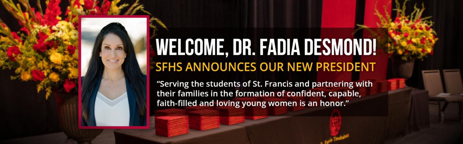 Welcome, Dr. Fadia Desmond