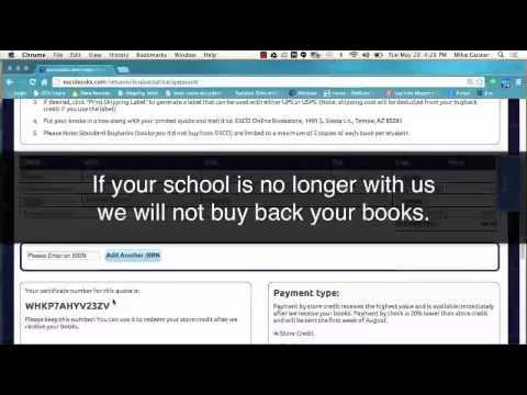 Video Tutorial: Selling Back Books to ESCO