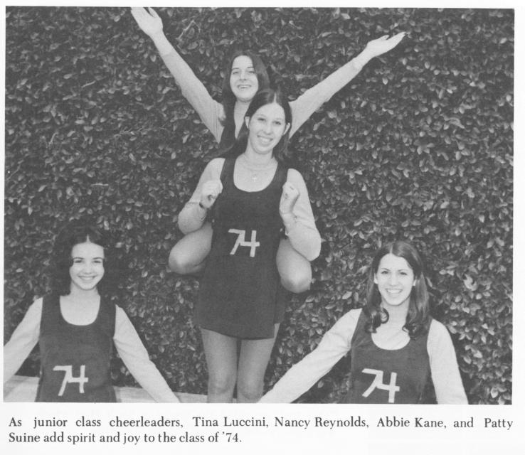 1974 Junior Class Cheerleaders (1972-73 yearbook)