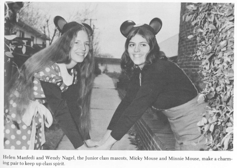 1974 Junior Class Mascots (1972-73 yearbook)