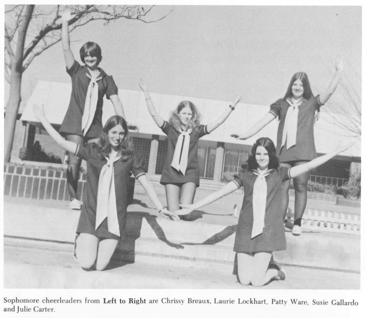 1975 Junior Class Cheerleaders (1972-73 yearbook)