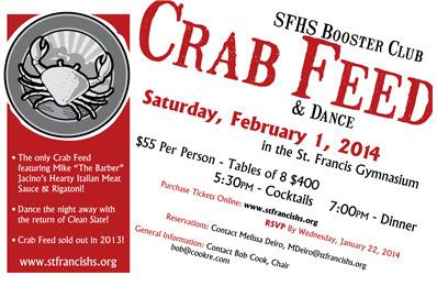 Don't Miss this years Crab Feed! 