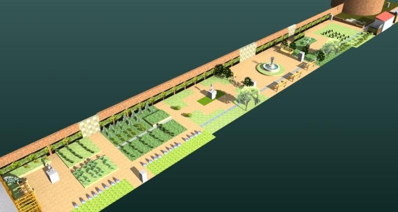 Digital rendering of the garden before it was created in 2011.