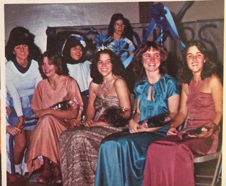 Homecoming 1978 Seniors princesses Lisa Whitfield, Cynthia Mims, Cathy Cook, Queen Susan Garcia