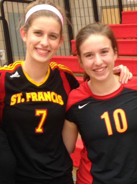 Mary Kate Schildmeyer was a standout for the varsity volleyball team, while her sister, Madelyn, played for the junior varsity.