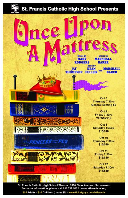 SFHS Musical "Once Upon a Mattress" promo poster 2013