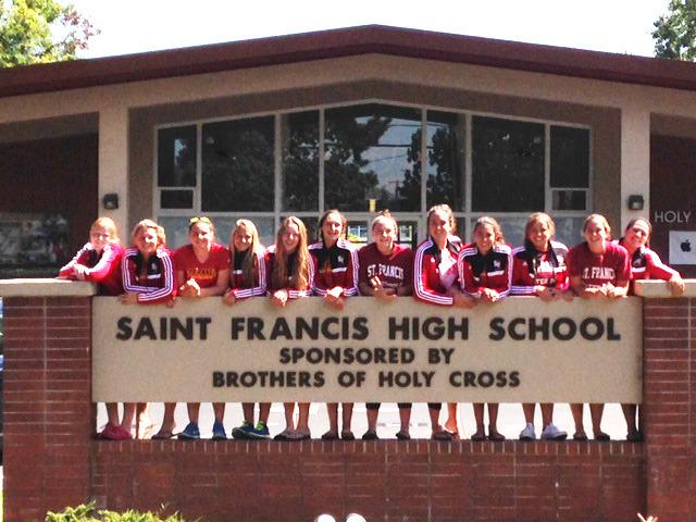 St. Francis Troubies in front of St. Francis High School campus in Mountain View #TroubieTakeover