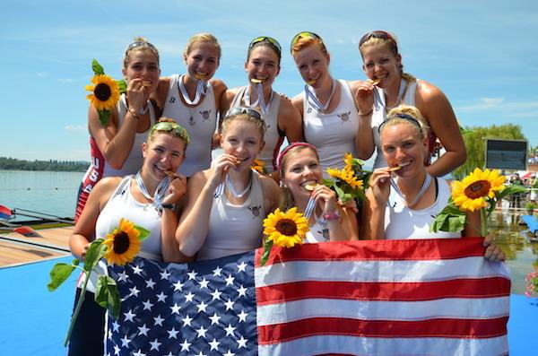 St. Francis alumna Agatha Nowinksi was the stroke on the United States women’s eight that won the Gold medal Sunday with a time of 6:07.88 to beat silver medalist Great Britain (6:11.76). They had advanced to the A final by winning their heat on Thursday.