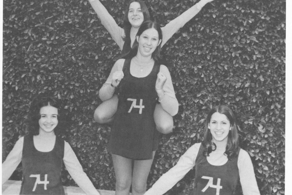 1974 Junior Class Cheerleaders (1972-73 yearbook)