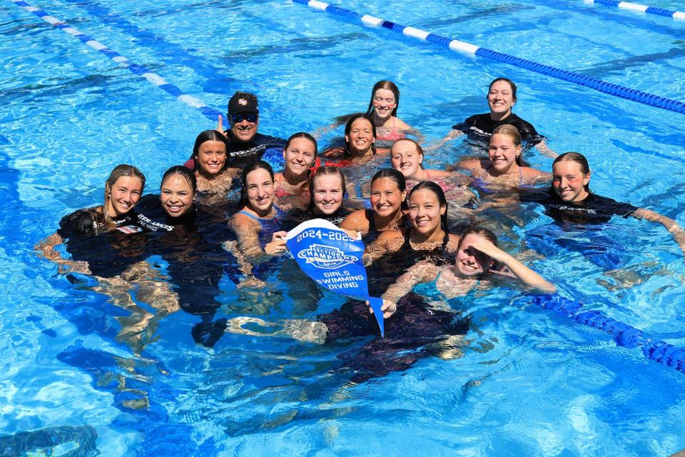 Troubies win third straight Sac-Joaquin Section swim title. St. Francis Catholic High School Sacramento, CA