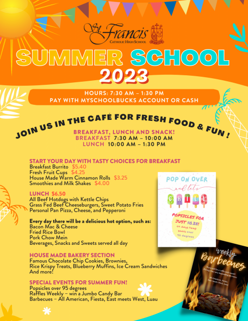 Summer School Menu